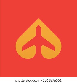 Logo-Design des Flugzeugs. Einfaches Flugzeuglogo. Vorlage für abstraktes Flügellogo