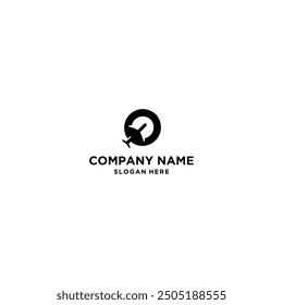Diseño de logotipo de avión Vector de stock