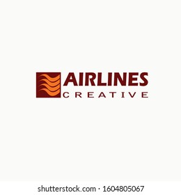 Airplane logo design symbol vector