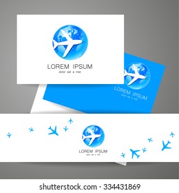 Airplane - logo design template for airlines, travel agencies, travel club, and others.