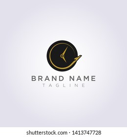 Airplane Logo Design that circles the clock for your Business or Brand.