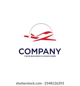 airplane logo design with transportation