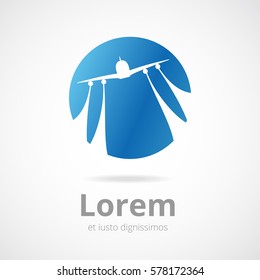 Airplane Logo Design. Travel logo. Flight plane. Vector illustration