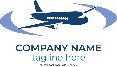 Airplane logo design vector icon