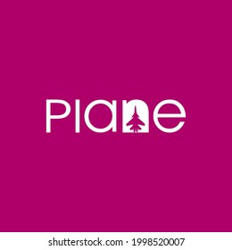 airplane logo design, vector illustration