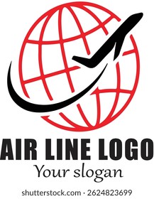 Item de vetor de design de logotipo de avião