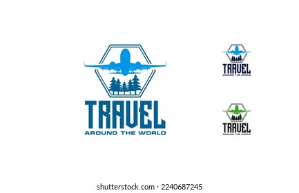 Airplane logo Designs Badge, flying club Logo template, airlines icon