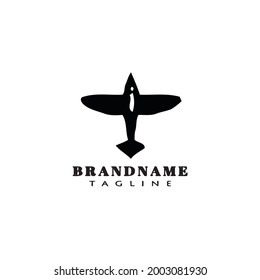 airplane logo icon creative template vector illustration