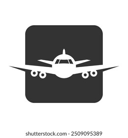 Ilustración de diseño de icono de logotipo de avión