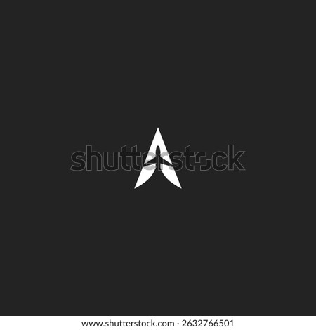 Airplane logo icon flat vector design