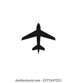 Airplane Logo Icon: Flying Jet Vector Silhouette, Aviation Symbol, Wings of Innovation, Aircraft Transport, Skyline Emblem, Skyward Flight, Dynamic Air Travel Design, Modern Aviation Industry Concept.