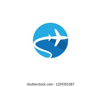 Airplane logo icon illustration