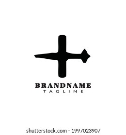 airplane logo icon modern template simple illustration