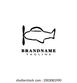 airplane logo icon modern template cute illustration