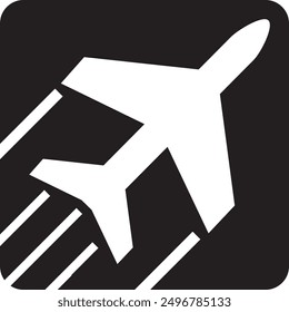 Icono del logotipo del avión, símbolo, archivo del Vector
