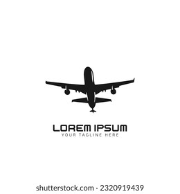 Airplane logo icon. Vector illustration isolated on white background