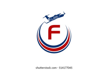 Airplane Logo Initial F