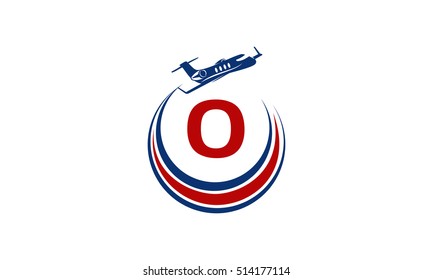 Airplane Logo Initial O