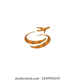 logo del avión letra S iniciales diseño de la Ilustración vectorial