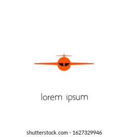 airplane logo with a simple concept. suitable for various design purposes.