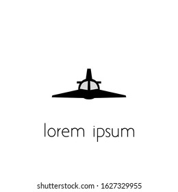airplane logo with a simple concept. suitable for various design purposes.