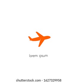 airplane logo with a simple concept. suitable for various design purposes.