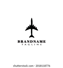 airplane logo simple icon design template modern vector illustration