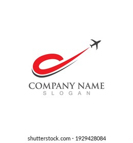 Airplane logo and symbol vector