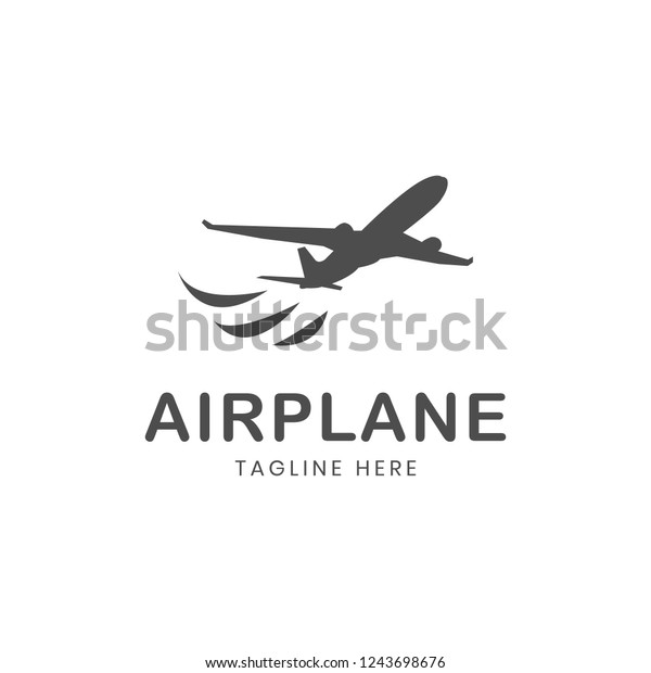 Airplane Logo Template Stock Vector (Royalty Free) 1243698676