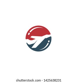Airplane logo template. Combined letters A and airplanes in unique shapes. The logo can also be used for travel logos