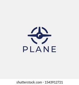 Airplane Logo Template Design Vector.