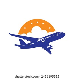 airplane logo template, airplane logo elements, airplane logo icon vector