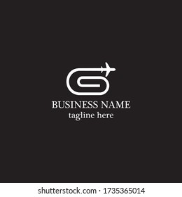 Airplane logo template a vector icon design 