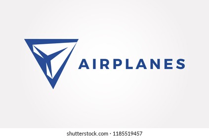 Airplane logo vector