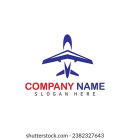 airplane logo vector symbol ilustration, design  and company bussines