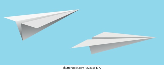 Flugzeug aus weißem Papier. FlugzeugVektorgrafik-Illustration