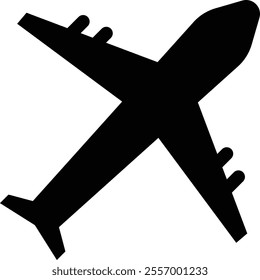 Airplane, Airplane Means of Transport Icon