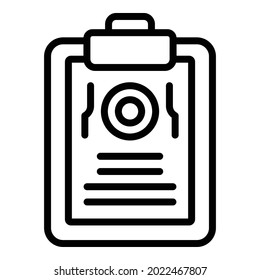 Airplane menu icon outline vector. Airport food. Fork trip