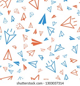 Airplane Messege concept Seamless vector EPS 10 pattern