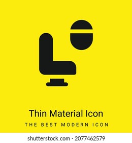 Airplane minimal bright yellow material icon