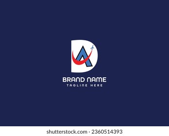 airplane minimal letter logo design