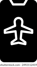 airplane mode glyph icon illustration vector