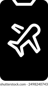 airplane mode glyph icon illustration vector