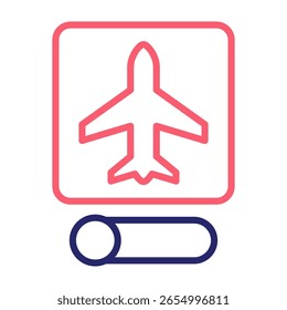 Airplane Mode Icon Color Vector Illustration