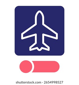 Airplane Mode Icon Fill Vector Illustration