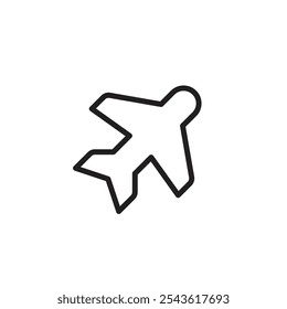 Airplane mode icon Flat line illustration