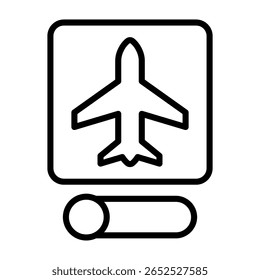 Airplane Mode Icon Line Vector Illustration