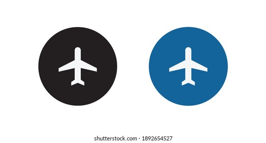 Airplane Mode Icon Vector in Flat Style. Plane Symbol Illustration