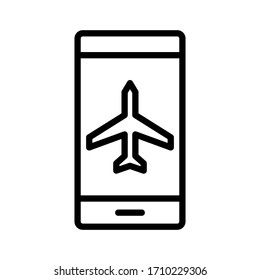 Airplane Mode Icon vector image. Can be used for phone and tablet. Suitable for mobile apps, web apps and print media.