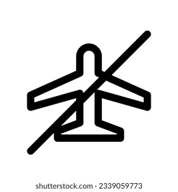 airplane mode icon vector isolated on white background. Simple vector logo